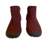 Jbu  Memory Foam Do Juno Women Sz 7 M Burgundy Ankle Length Zip Up Chelsea Boots Photo 3