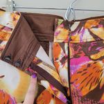 Etcetera Orange and Brown Floral Pencil Skirt Photo 2