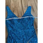 Morgan & Co New Chloé Sequined Gown Dress Sz 7 fit r sz Medium Blue Photo 5