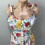Urban Outfitters Positano Tropical Floral Button Front Midi Dress Large Vacation Photo 3