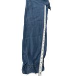 ZARA Basic chambray blue strapless jumpsuit tapered legs, and pockets, Size S Photo 5