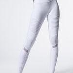 Alo Yoga High-Waisted White MOTO Legging Photo 0