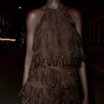 ZARA - SHIMMERING FAUX SUEDE FRINGE SKIRT Photo 0