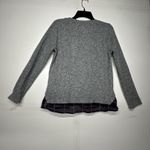 U.S. Polo Assn. Womens Heather Gray Sweater with Stripe Hem  - Size  Medium Photo 10