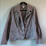 Caslon army jacket blazer green details sz XL Photo 0