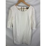 J.Crew Flutter Sleeve Eyelet Dress White Womans Size 6 Photo 5