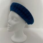 BCBGeneration  Blue Print Beret Hat Wool Blend Fuzzy Parisian French Girl Chic Photo 5