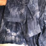 Navy Blue and White Tie Dye Spots Bra and Legging Set Size S Photo 7