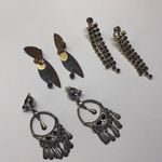 Lot Of 3 Vintage Costume Earrings Clip On Clip Photo 0