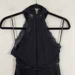 Lulus  Women's Black Lace Trim Sleeveless Mini Skater Dress Size S Photo 3