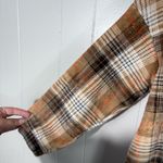 Bloomchic Brown Orange Plaid Oversized Sherpa Fleece Quarter Zip Plus Size 18/20 Photo 1