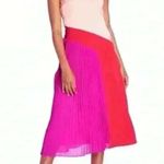 CUSHNIE Women’s Pink Pleated Midi Dress Size 2 Photo 0