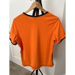 Nike Dri-FIT UV Women's Large Standard Fit T-shirt Short-Sleeve Top Orange Black Photo 4