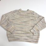 Michael Stars  Sweater Womens X Small Cream Striped Heathered Crew Neck Cotton Photo 4