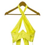 For Love & Lemons  Ranna Halter Crop Top in Yellow Size Medium NWT Photo 1