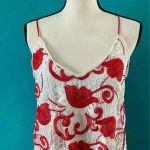 Alexis  Clement lace Dress in red and white Photo 2