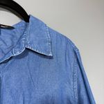 Zac & Rachel Blue Chambray Denim Tunic Button Up Shirt Photo 1