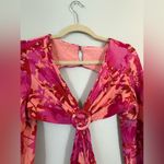 Hello Molly All About May Floral Long Sleeve Cut Out Maxi Dress Size 2 Photo 3