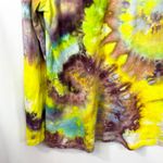 A New Day  Medium Top Handmade Tie Dye Long Sleeve Yellow Spiral Festival 1757 Photo 9