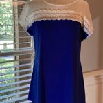 Faith and joy  Blouse Navy/white Small Photo 1