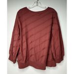 Vera Wang Simply Vera Top Women's Size XL Velvet Mauve Textured Career Sweatshirt Comfort Photo 1