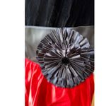 Vintage 80s Victor Costa Velvet & Satin Long Formal Party Dress Size Large Red Photo 3