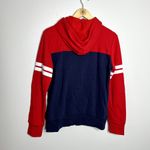 New England Patriots Logo Full Zip Hooded Sweatshirt Red Size M Photo 3