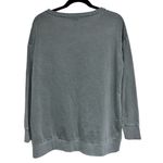 Peyton Jensen  Olive Green Snap Sides Distressed Sweatshirt Women’s Size Medium Photo 1