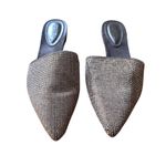 Schutz Jeweled Pointed Toe Mule Silver/Black Sz 9 Photo 3