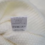 Cream Mock Neck Knit Sweater Small Pullover Long Sleeve Casual White Photo 3