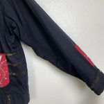 Sandy Starkman Jacket Sz XL Womens Black Embroidered Floral Mirror Embellished Photo 6