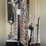 Trendy Leopard Print Sequin Skirt Tan Size M Photo 5