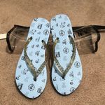 PINK - Victoria's Secret Vintage Pink Victoria’s Secret Flip Flops Blue Photo 0