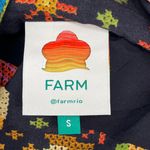 Farm Rio Dress Macaw Island Tropical Cross Stitch Print Long Sleeve Flowy Maxi S Photo 6