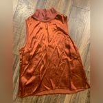 Nation Ltd NWT Danielle mock neck satin tank  boho brown spring formal revolve S Photo 5