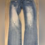 Miss Me signature crop capri cropped denim Women's Blue Jeans Photo 3