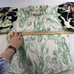 JODIFL  M Blouse Top High Neck Peasant Floral Boho Embroidered Puff Sleeve Gypsy Photo 7