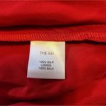 The Sei Asymmetric Drape Gown in Scarlet Red Size 8 Silk One Shoulder Maxi Slit Photo 12