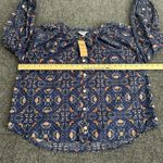 Duluth Trading Co. Women's Printmaker Lightweight Shirt Moth Print Sz Small NEW Blue Photo 5