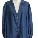 JustFab  Denim Button Shirt Plus Size 2Xl NW Store Tag Photo 0