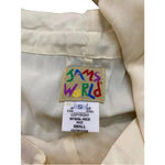 Jams World  White Straight Leg Drawstring Waist Trouser Pant Size Small Photo 3