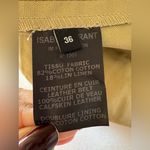 Isabel Marant  Leather Belted Mini Skirt Cotton Linen Size 36 Photo 4