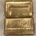 Sondra Roberts  Animal Print Snakeskin Gold Interior Clutch Photo 7