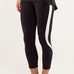 Lululemon Steadfast Women's Black & White Skirt Cropped Leg Zipper Leggings Sz 2 Photo 0