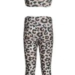 Special One LEOPARD WOMEN'S CUT-OUT PRINT HONEYCOMB TOP & LEGGINGS SET Size S New With Tags Photo 2