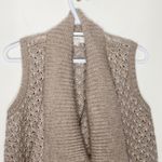 Ann Taylor Loft tan chunky knit shawl vest size S Photo 37