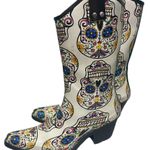 Blazin Roxx Sugar Skull Cowgirl Boots women size 8 Día de Los Muertos Talavera Photo 3