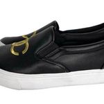 Juicy Couture CONGRATS Gold & Black Slip On Sneakers Womens Size 8.5 Photo 1