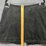 Vintage Judy's Fashion Black Denim Mini Skirt 90s Y2K Grunge Size 13 Zip Back Photo 3