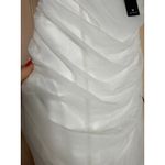 Lulus NWT  V.I.P. Treatment White Mesh Ruched Bodycon Midi Dress Party Sexy Sz M Photo 6